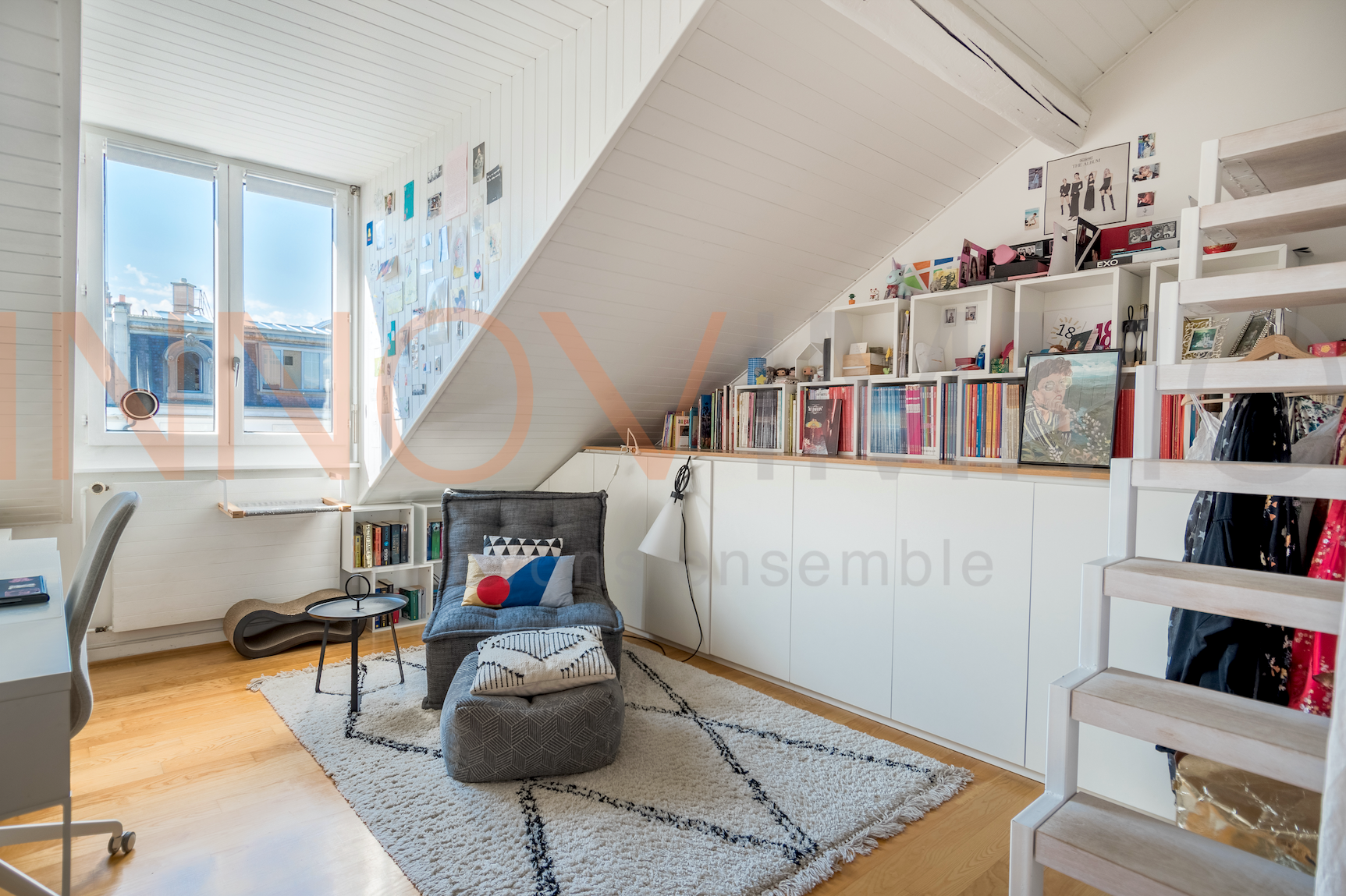 Exceptionnel et charmant appartement-loft en attique sous combles